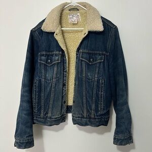 Vintage 70’s Silver Spur Sherpa Denim Jacket size XL